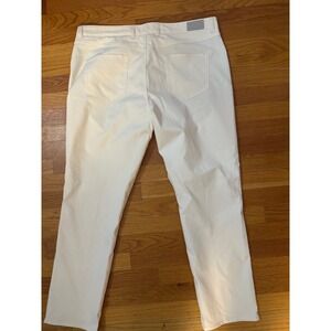 Peter Millar Mens Chinos Pants Beige Straight Fit Size 38x32 Flat Front button